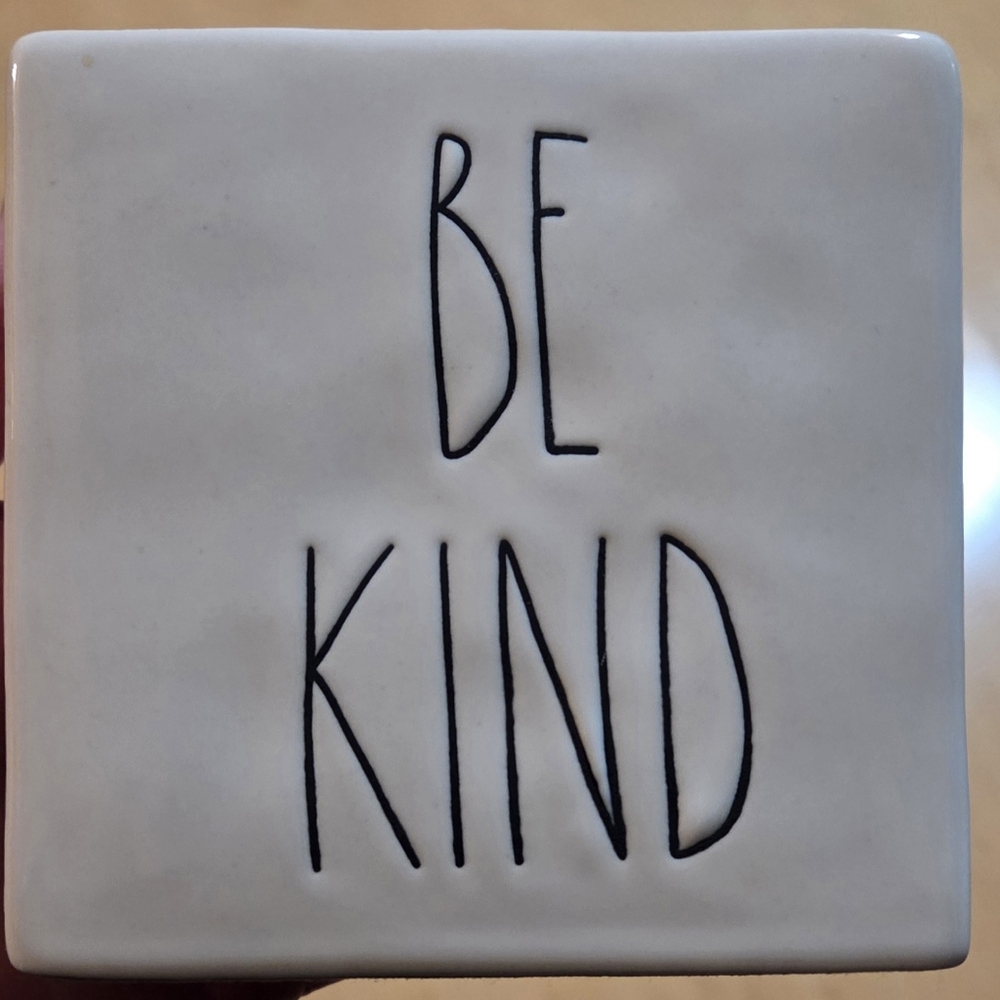 Set Of 2 Rae Dunn Be Kind/Stay Humble Inspirational Desk Plaque 4x4" Two Sided